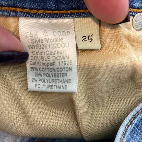 Rag & Bone Skinny Jeans Double Down Light Wash - Picture 4 of 5